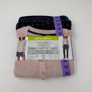 Eddie Bauer Ladies 3-Piece Waffle Fleece Sleepwear Set - Size XS